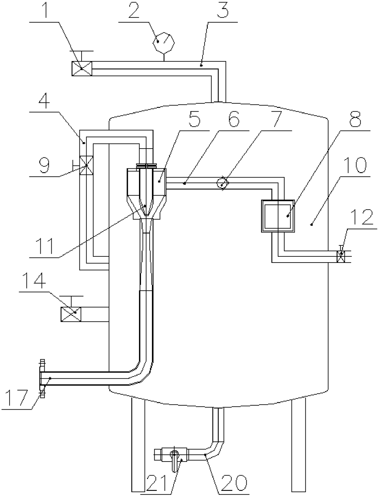 Centrifugal pump self-absorbing device used for easily-crystallized medium