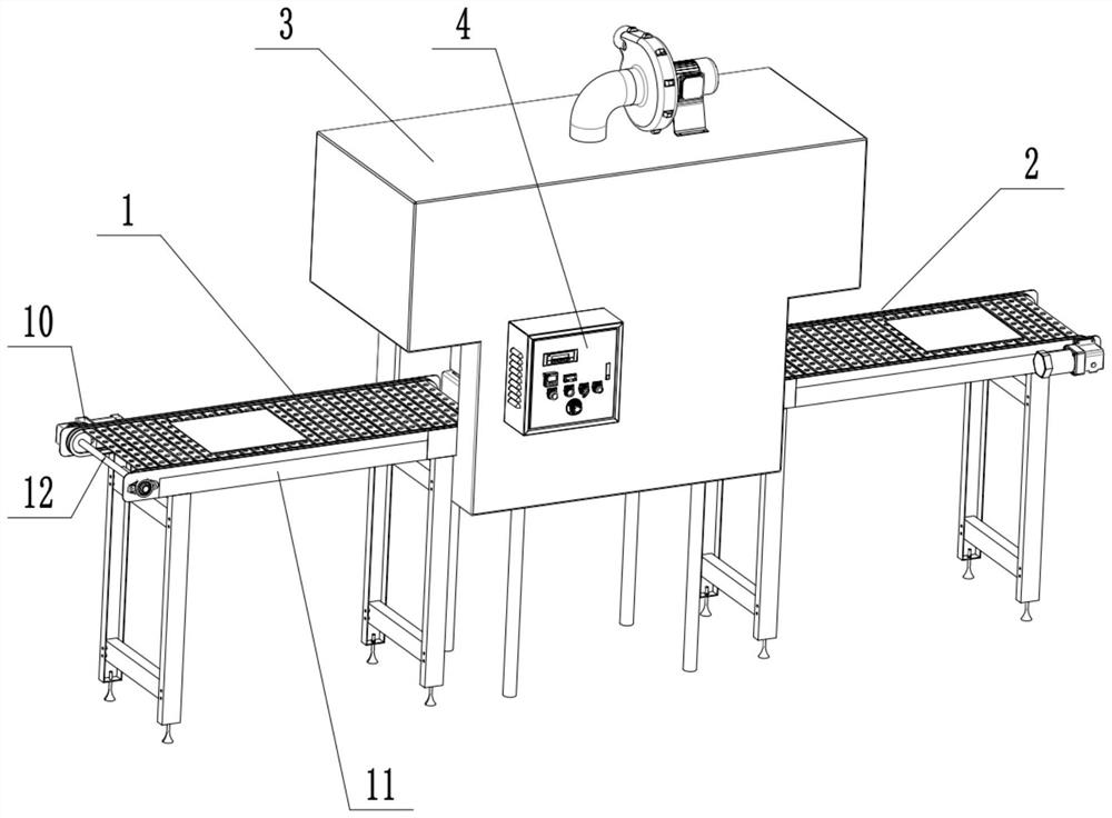 On-line detection device for flexible package presswork