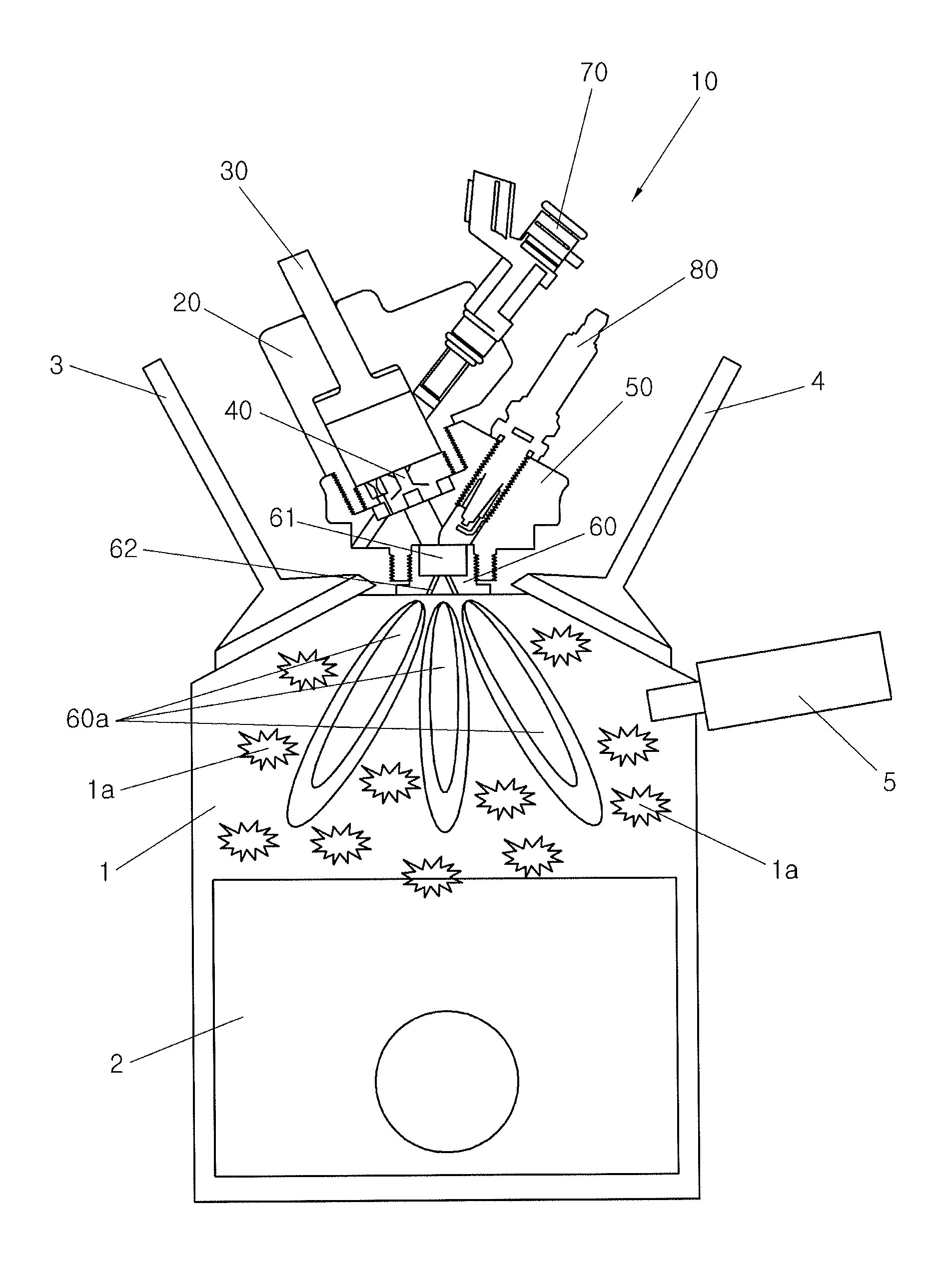 Pre-chamber jet igniter and engine including combustion chamber employing the same