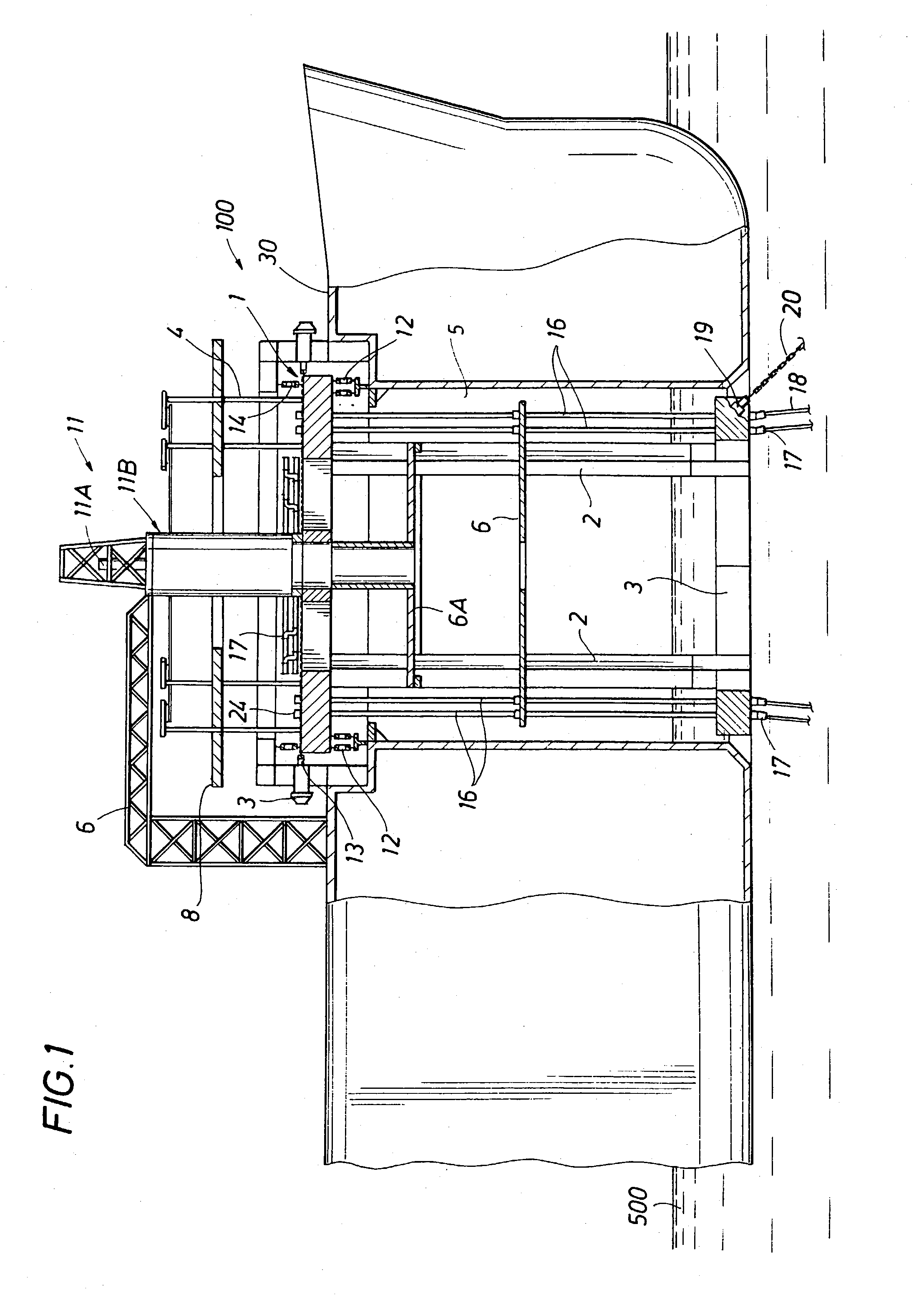 Method for constructing a very large turret mooring arrangement