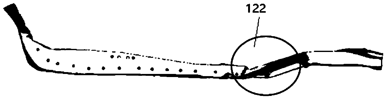 Middle channel structure and electric automobile