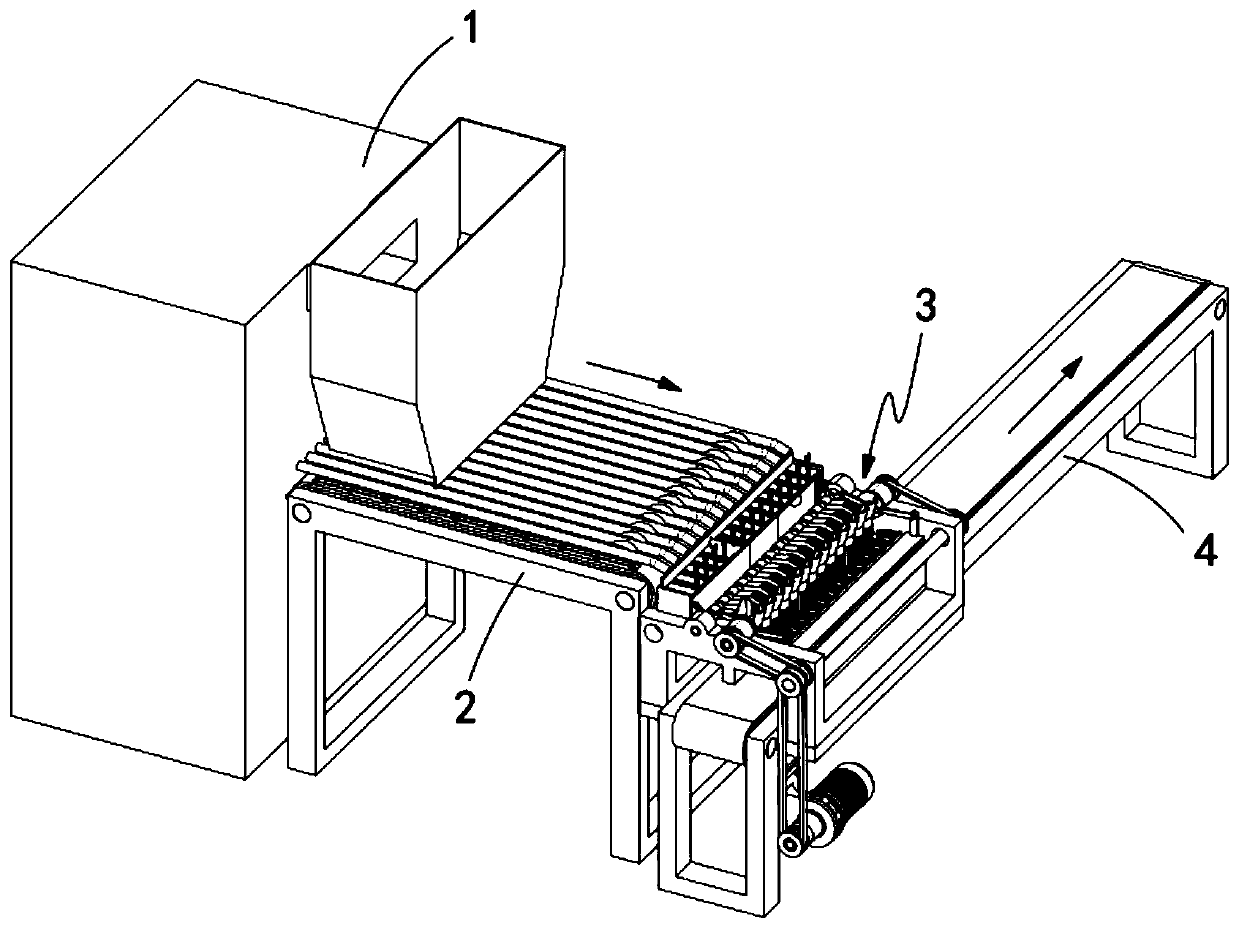 Automatic positioning and rapid slicing device for garlic cloves