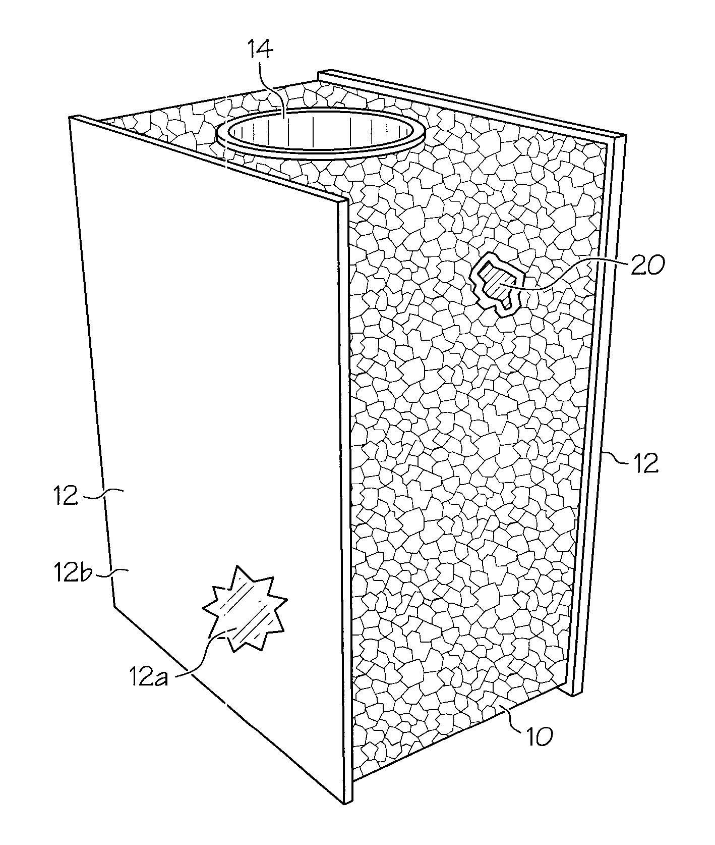 Popcorn based construction material and method for making the same