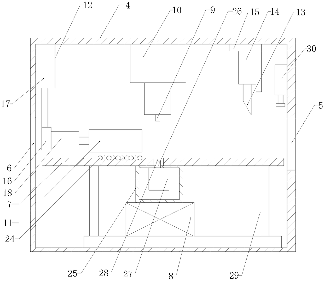 Automatic long sectional material production line