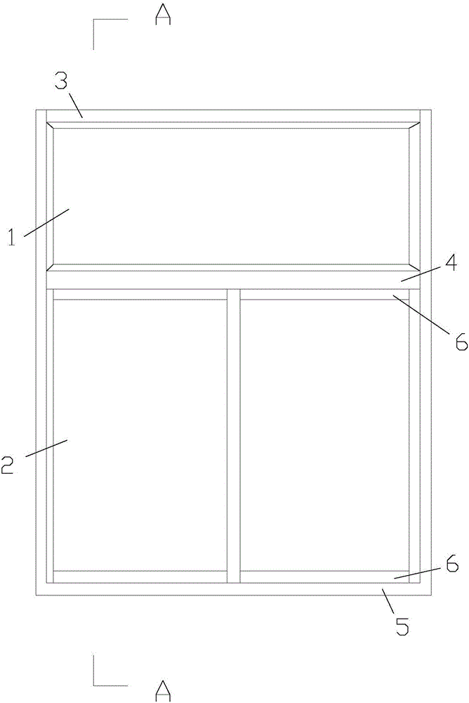 Aluminum alloy glue-injection vertical hinged door