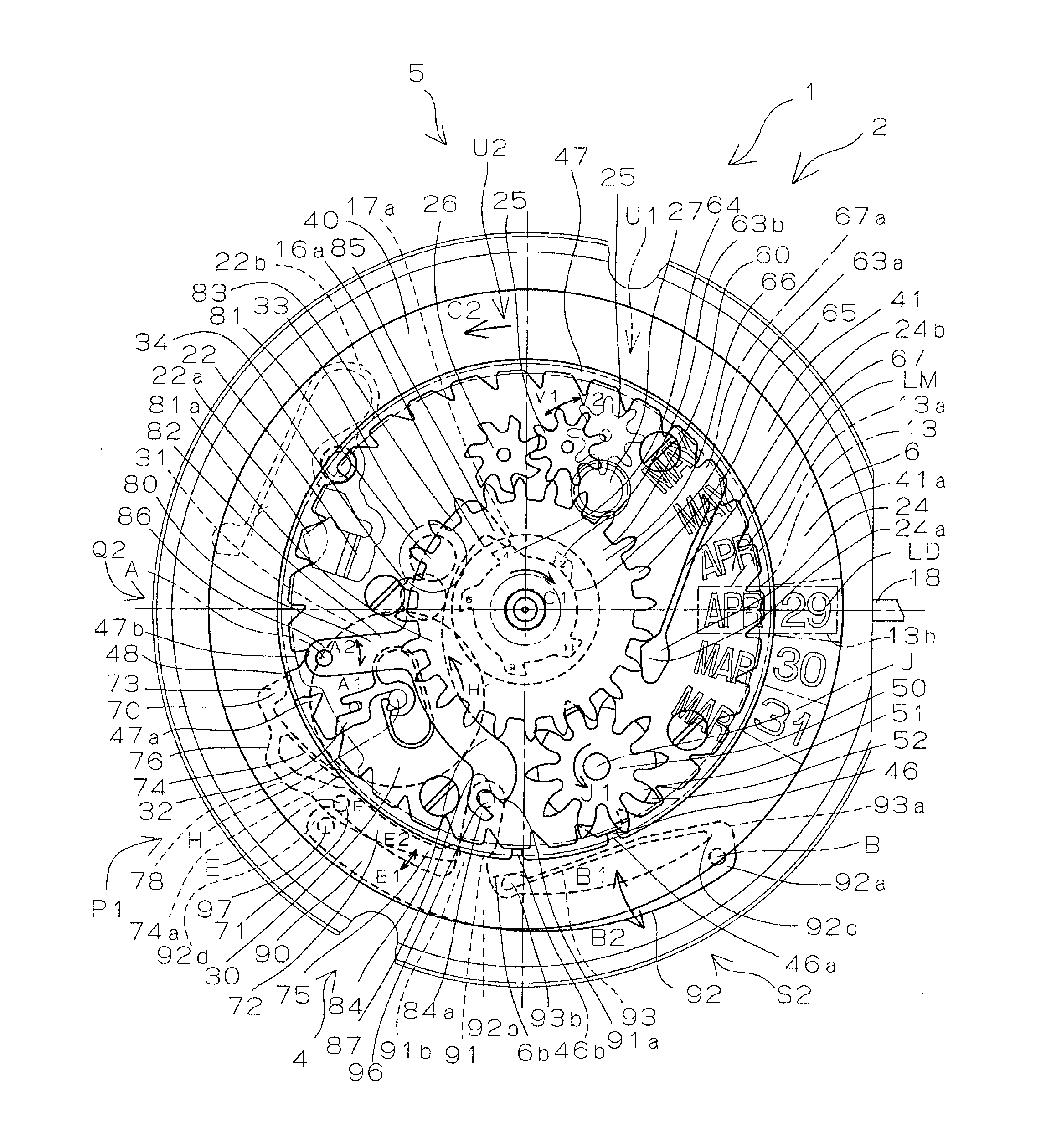 Calendar mechanism and timepiece having the same