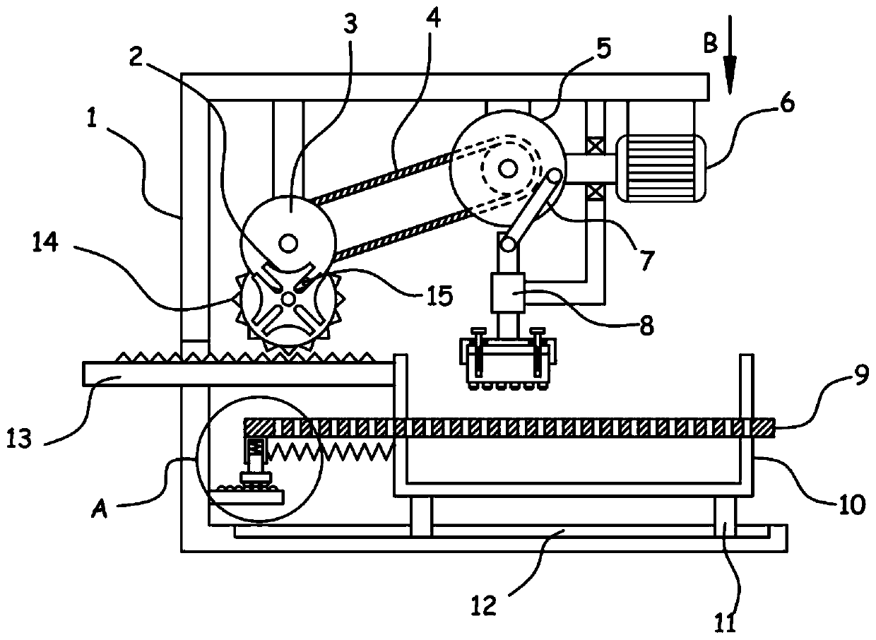 Building construction concrete block crushing device