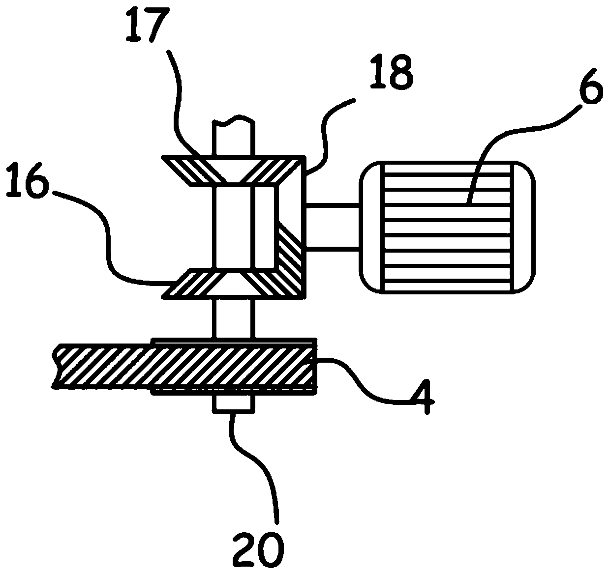 Building construction concrete block crushing device