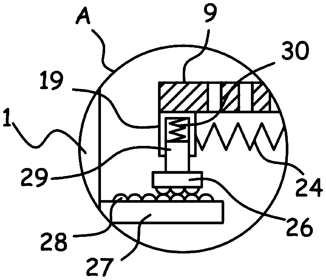 Building construction concrete block crushing device