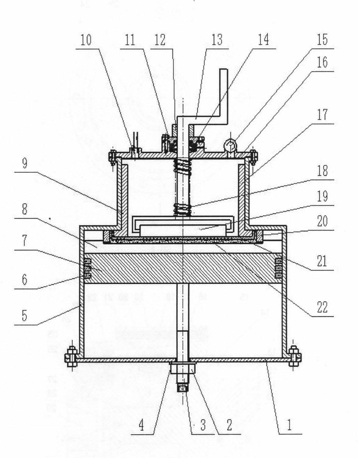 Vacuum impregnation device and method of fiber composite material