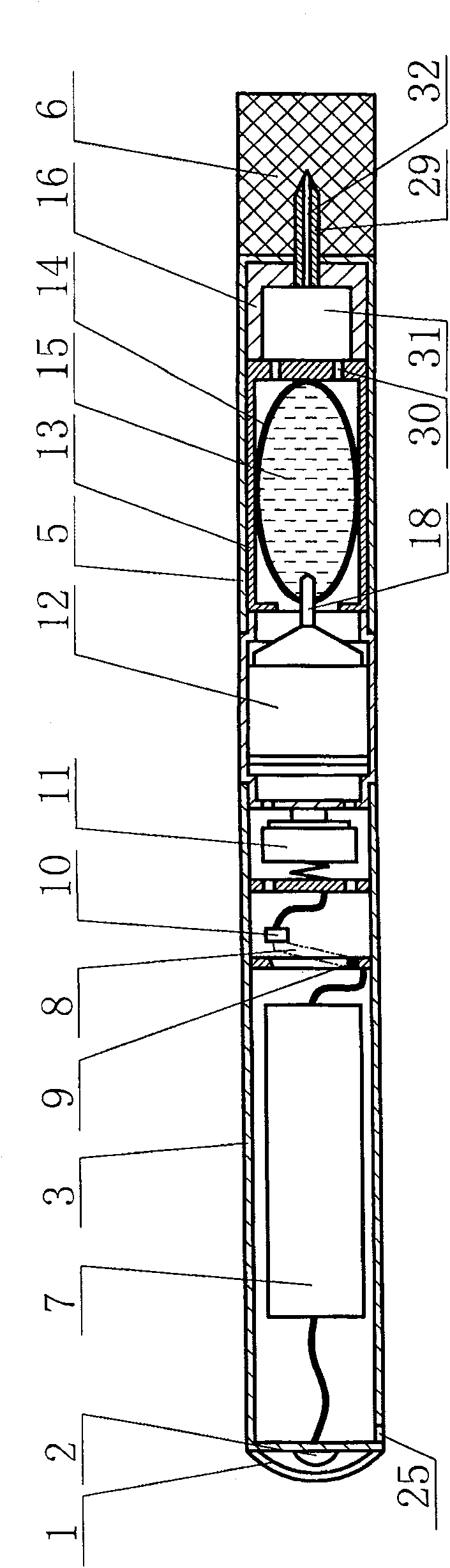 Electronic simulation cigarette and atomizing liquid