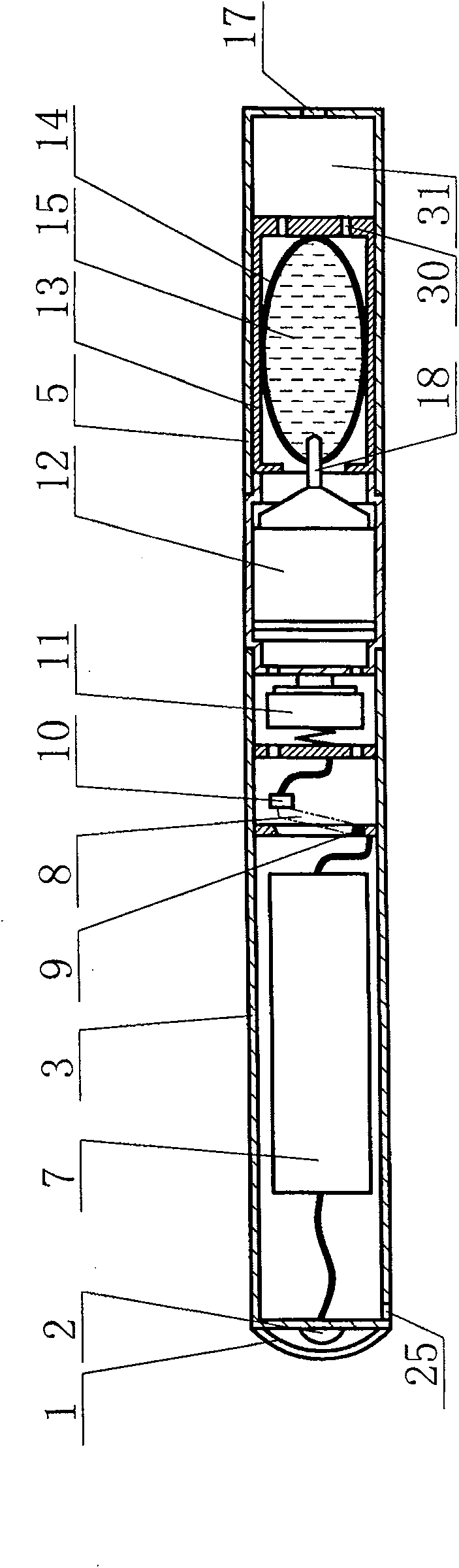 Electronic simulation cigarette and atomizing liquid