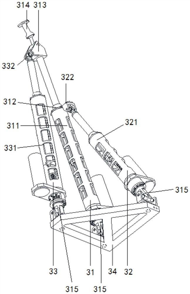 Redundant drive six-degree-of-freedom posture adjusting table with branches containing closed loops