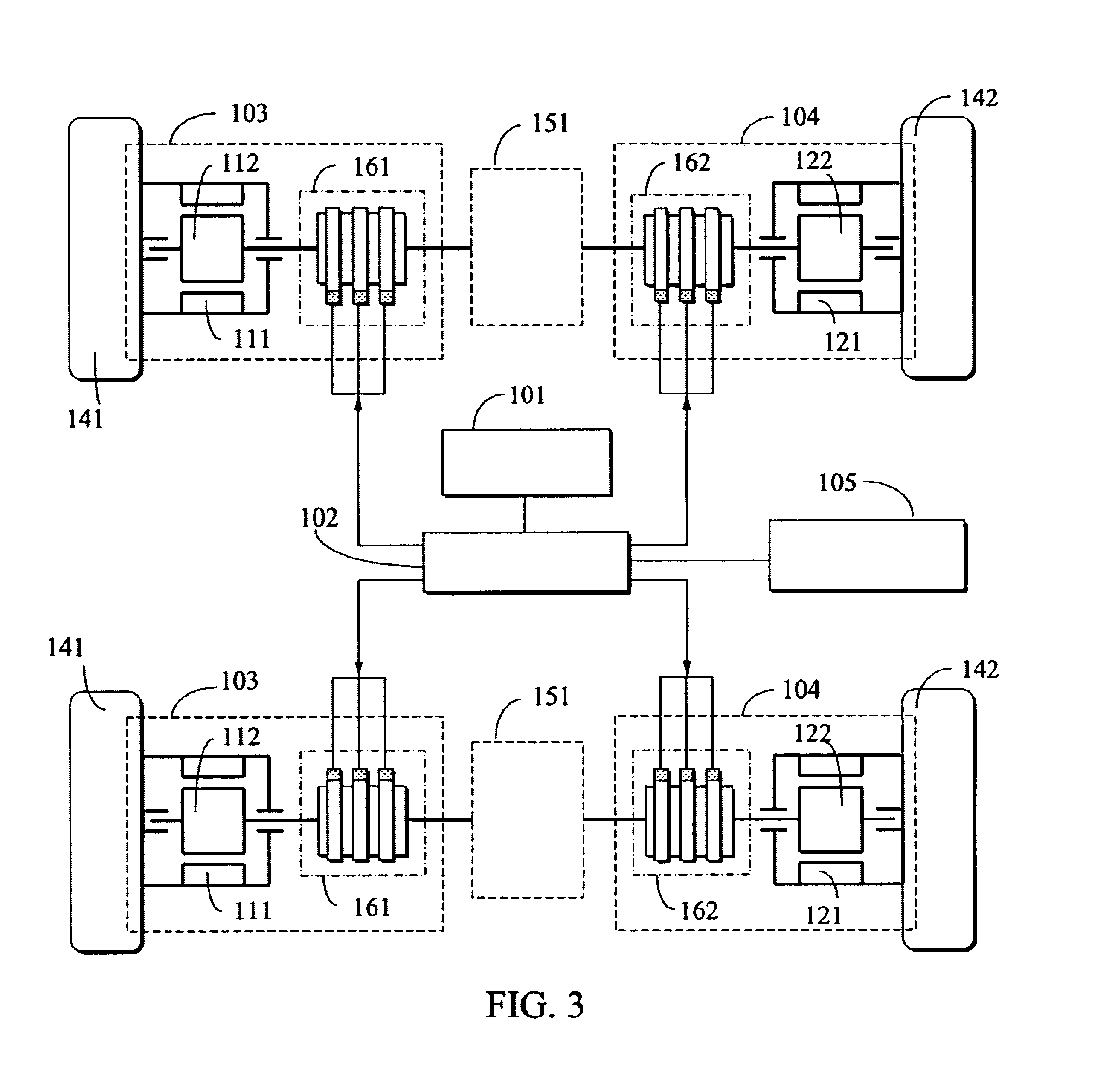 Repulsive differential driving double-acting type electrical machinery power system