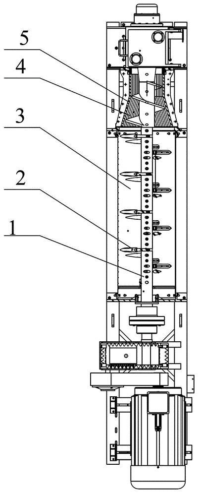 Single-shaft powerful stirring and kneading machine