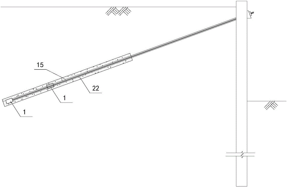 U-shaped anchor cable recoverable in working cable main rib and application method thereof