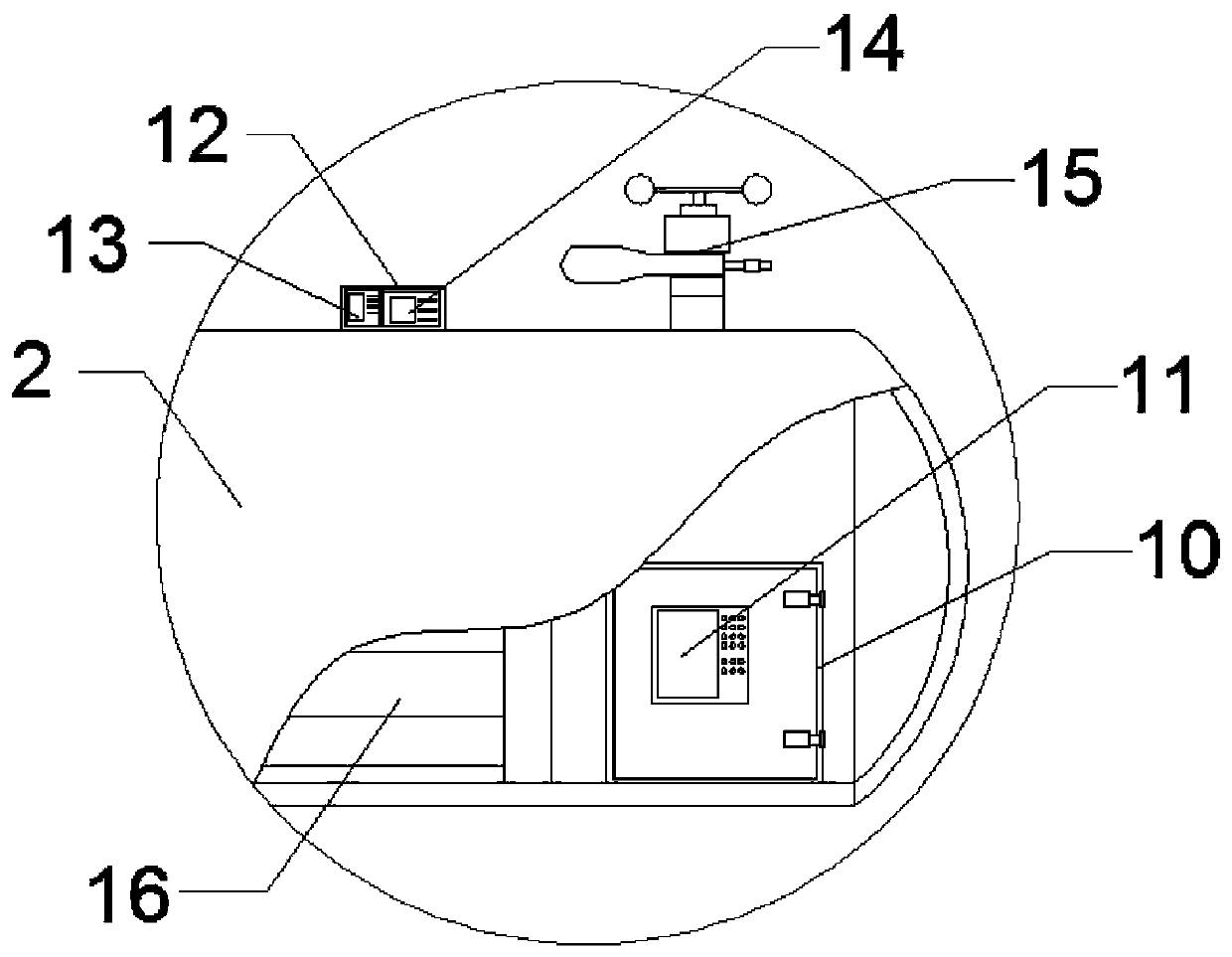 Remote wind direction and wind speed detection mechanism for wind power generation