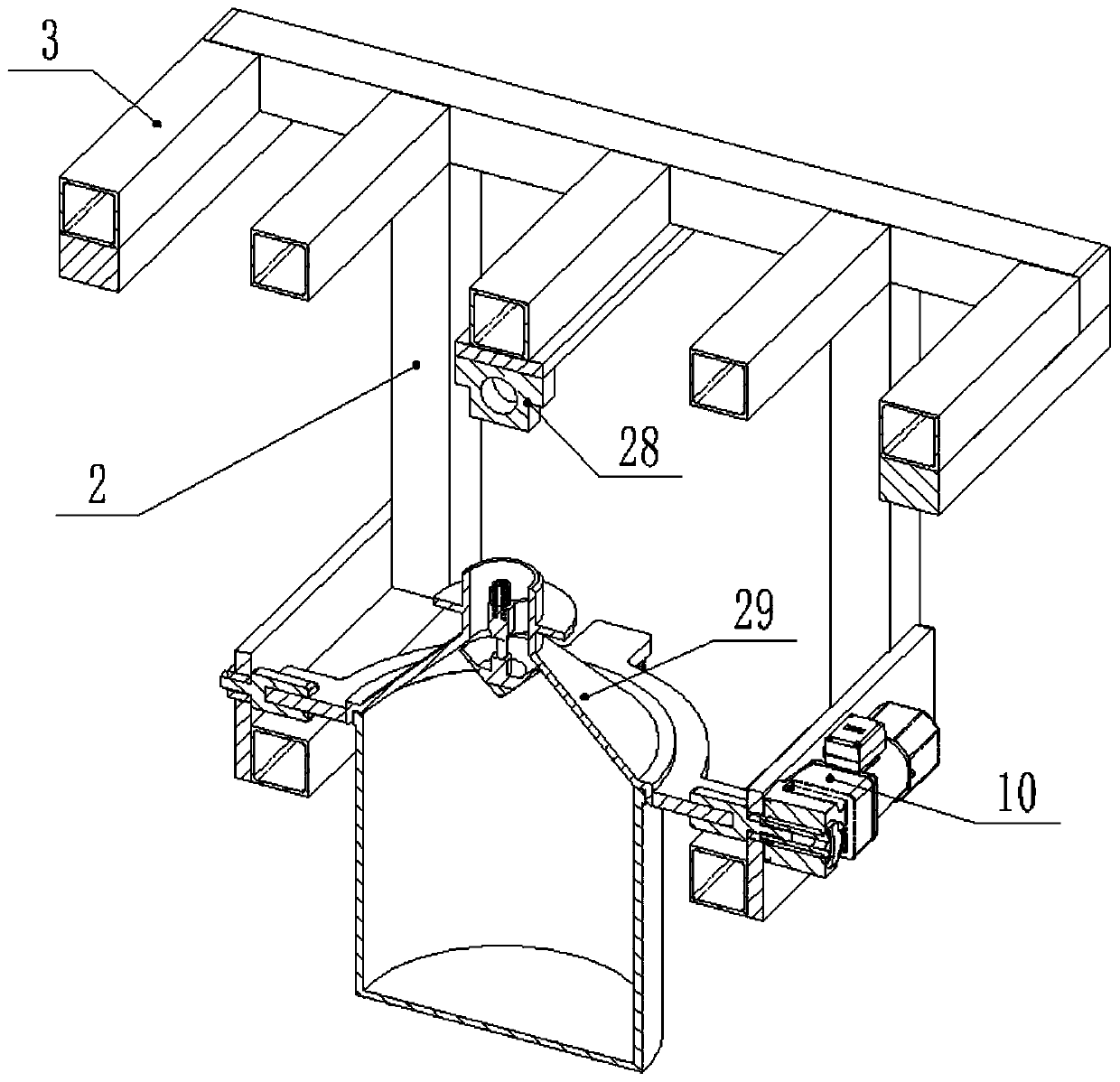 Automatic compensation filling device for isostatic press moulding of energetic materials