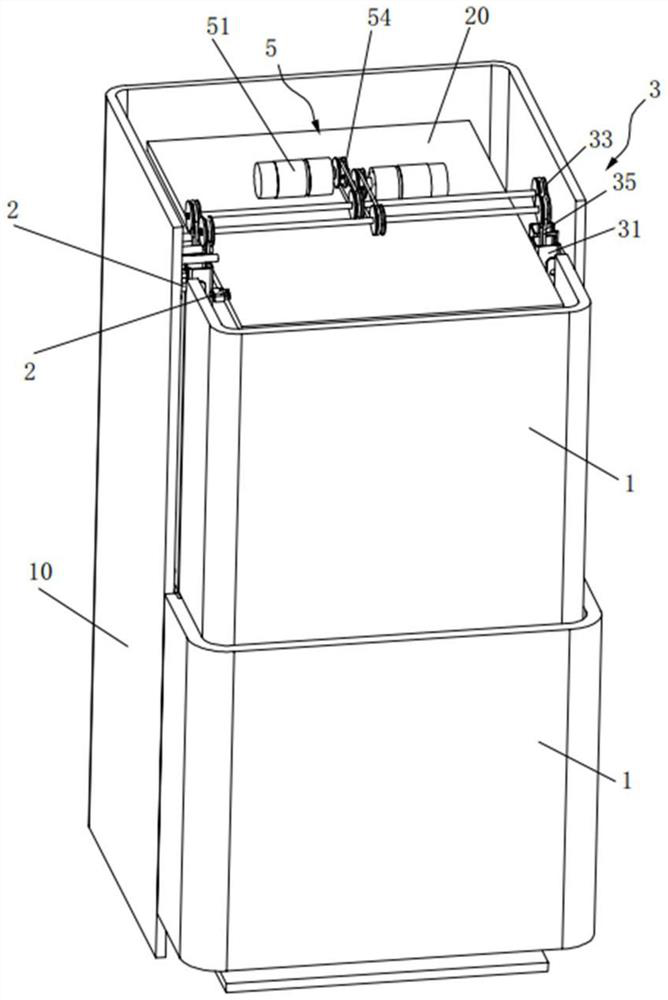 Warehouse lifting door and distribution robot