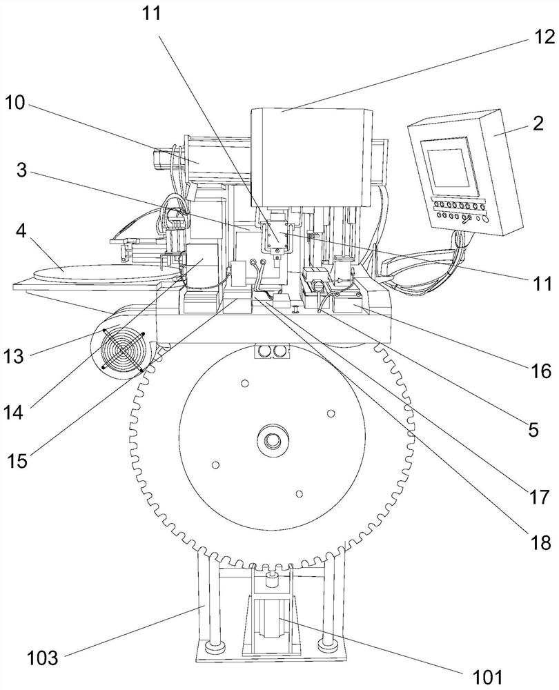 A diamond automatic welding frame