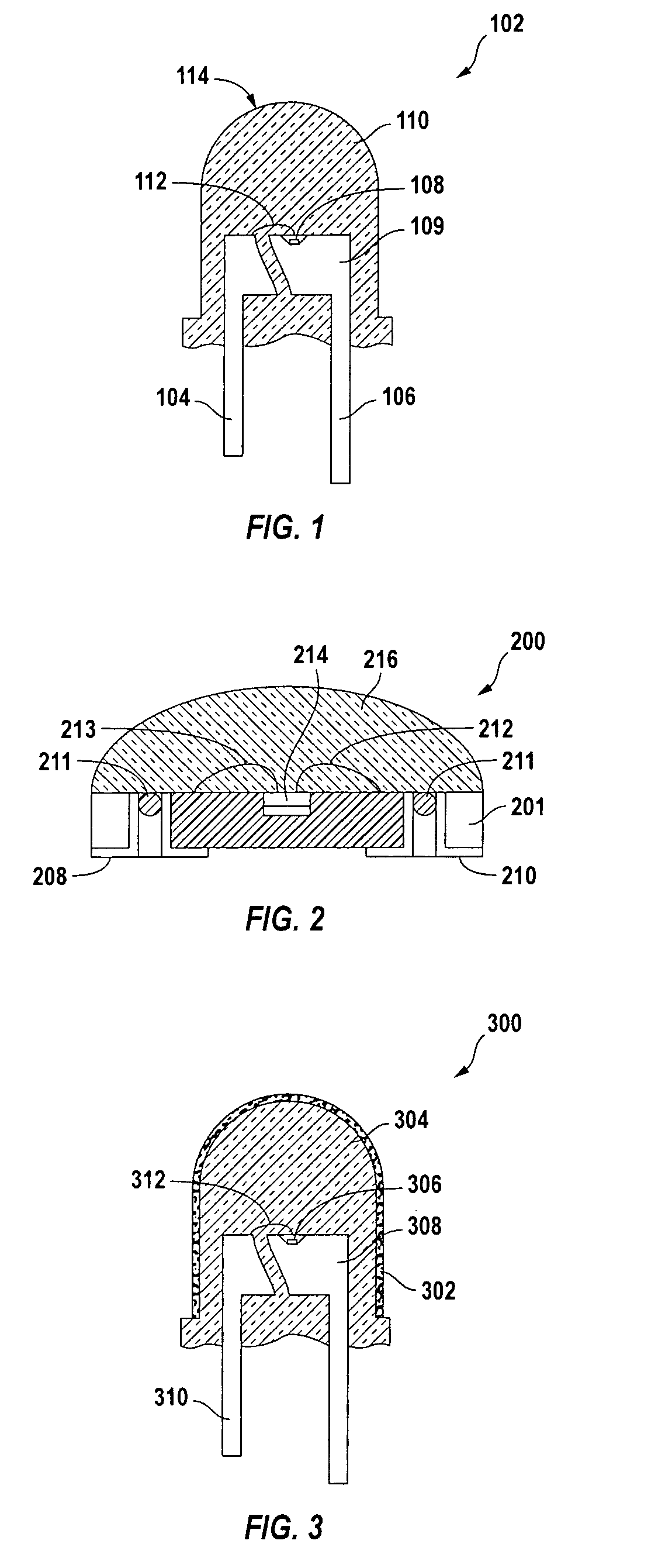 Light-emitting diode with UV-blocking nano-particles