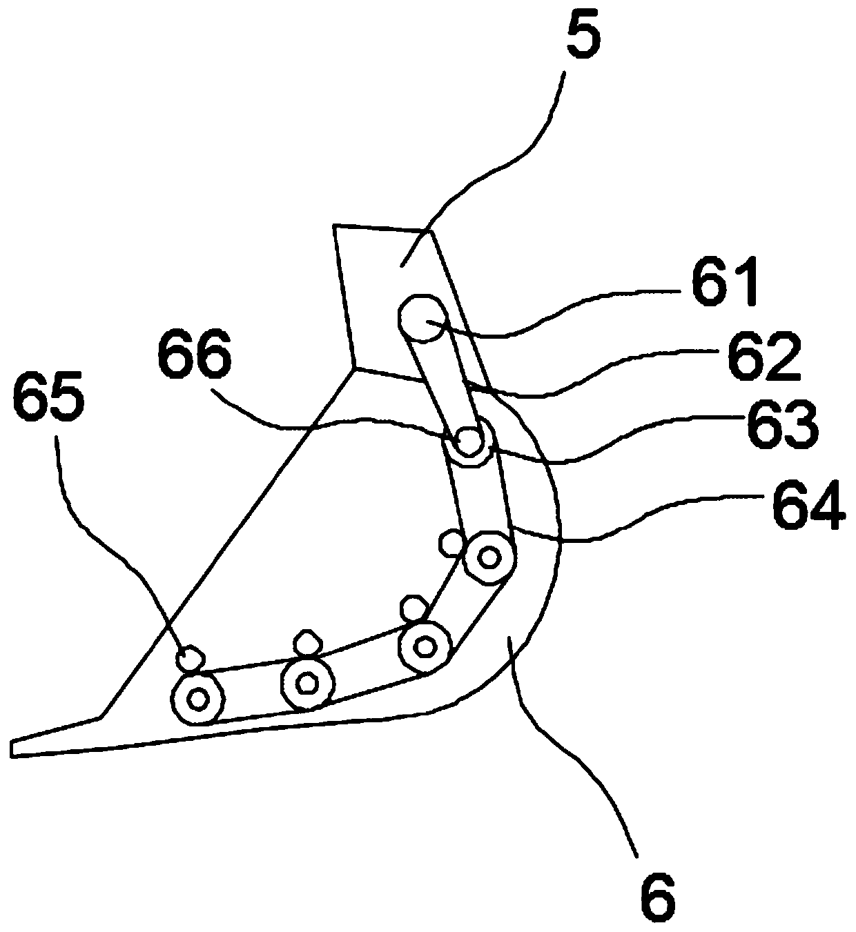 Self-cleaning mechanical scraper knife of scraping machine