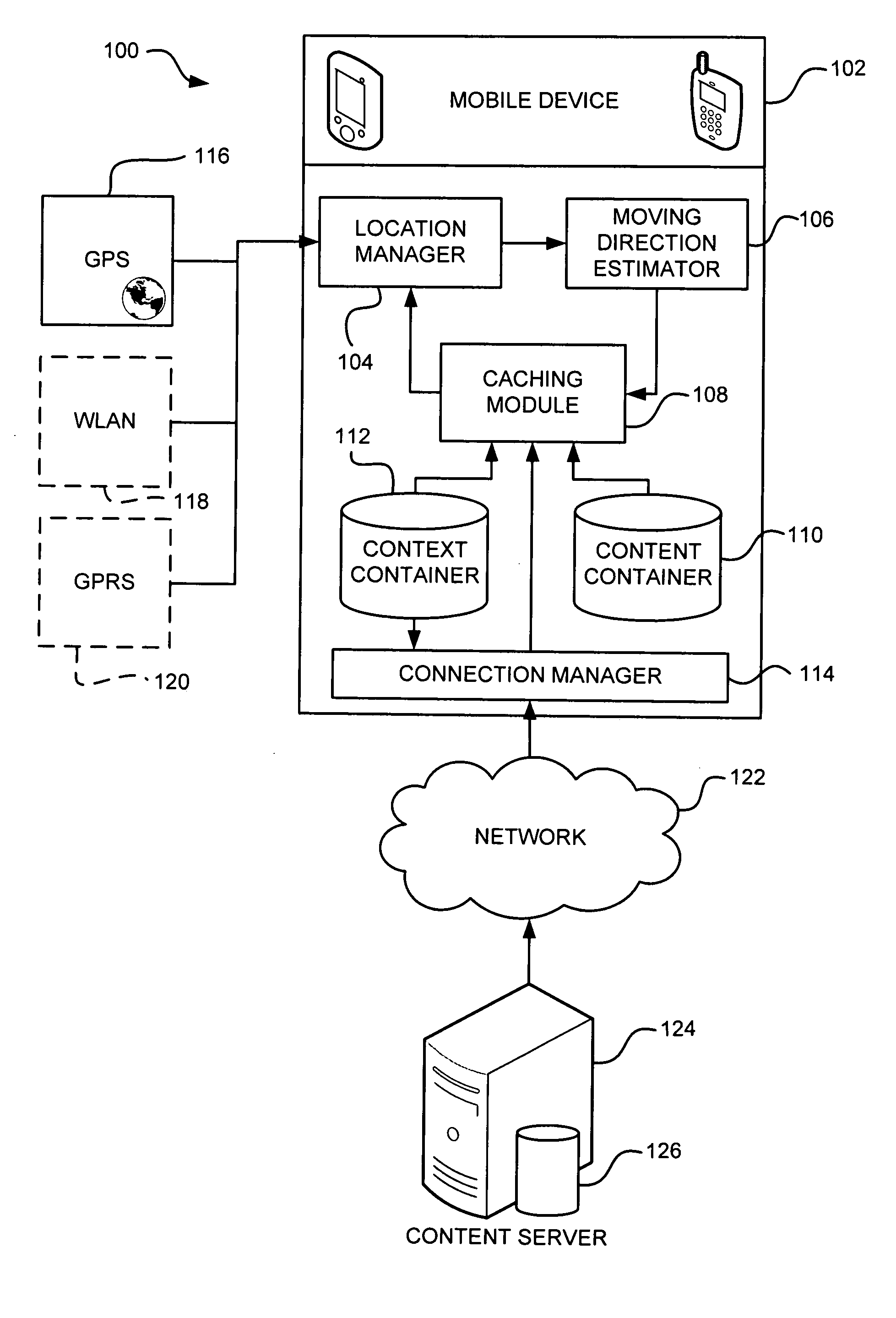 Location-based caching for mobile devices