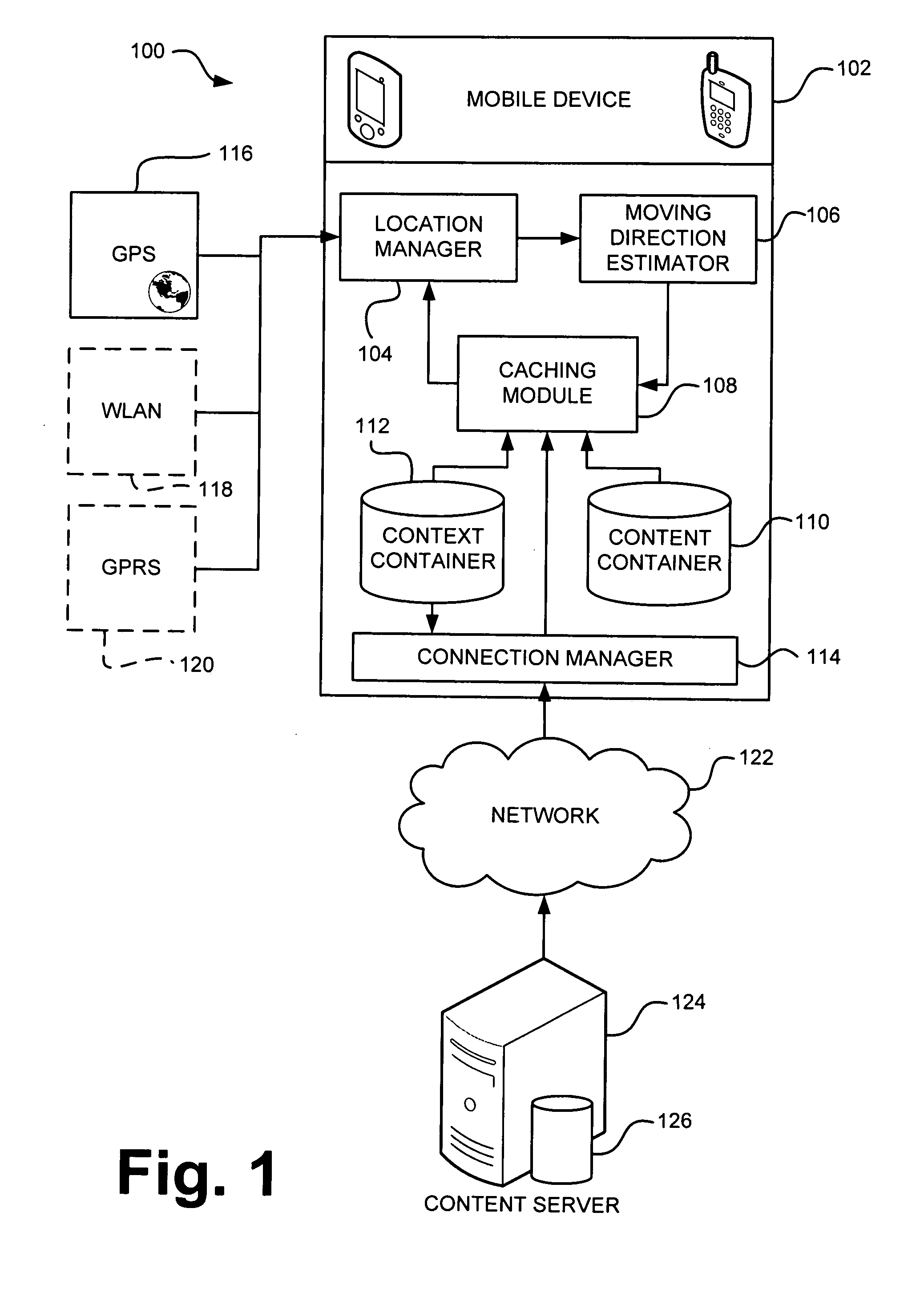 Location-based caching for mobile devices