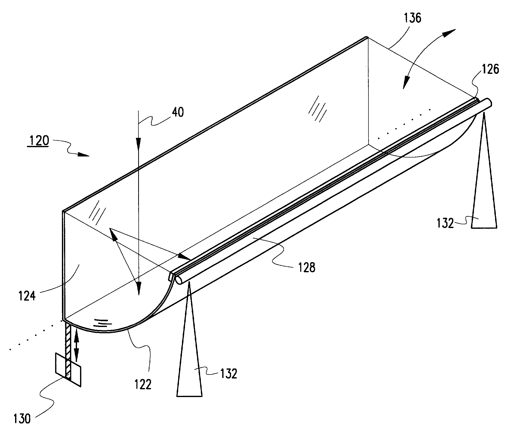 Double reflecting solar concentrator