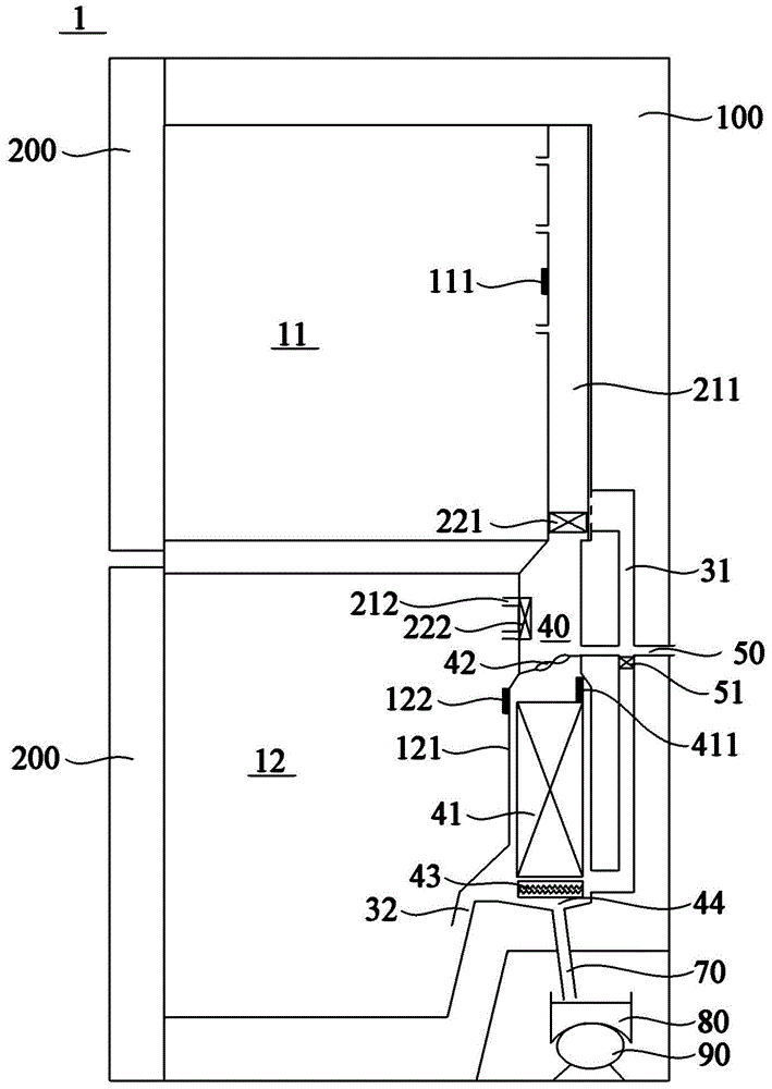 Freezing and refrigerating device and defrosting control method thereof