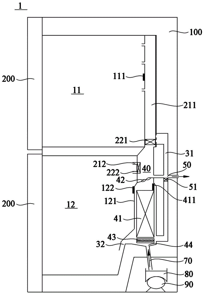 Freezing and refrigerating device and defrosting control method thereof