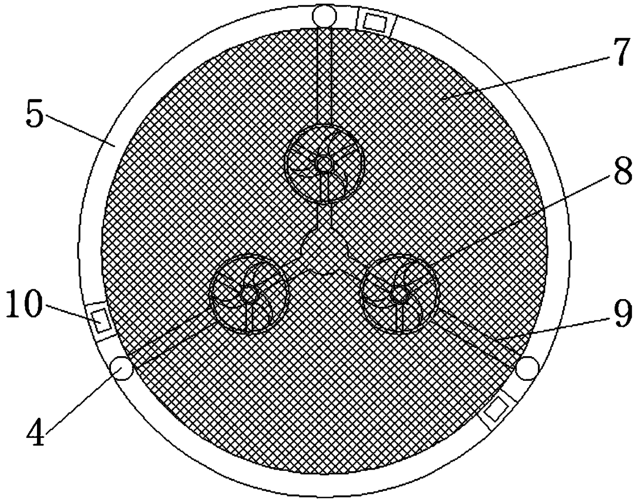 Tea leaf airing frame having function of quickly gathering and placing materials