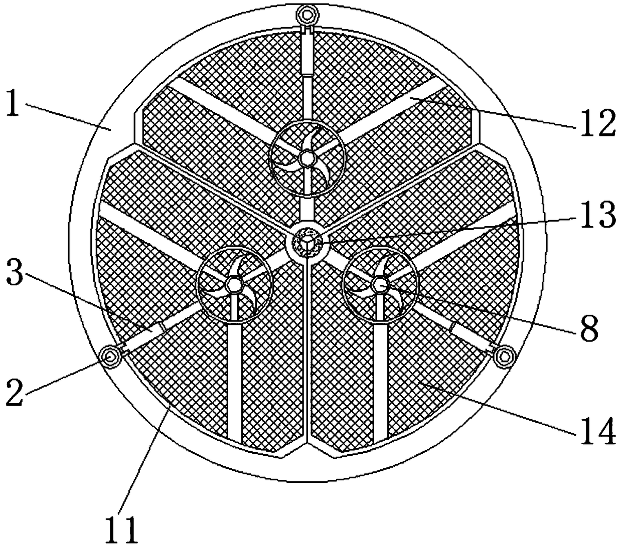 Tea leaf airing frame having function of quickly gathering and placing materials