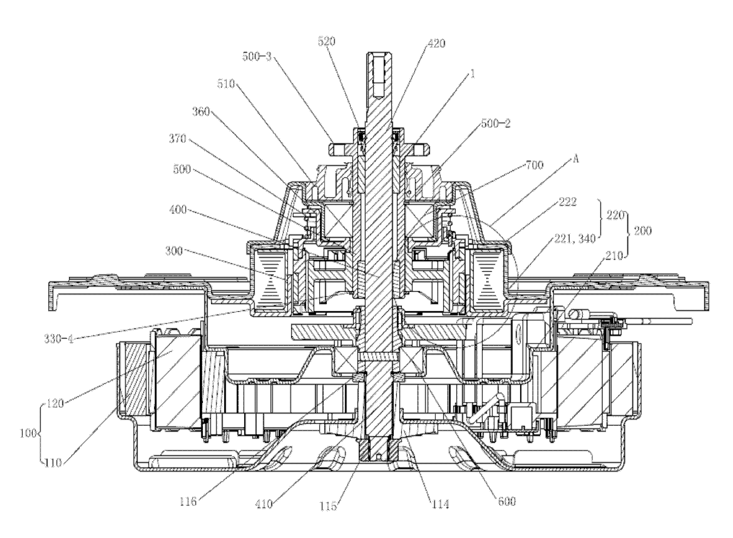 Clutch mechanism for single drive system of washing machine