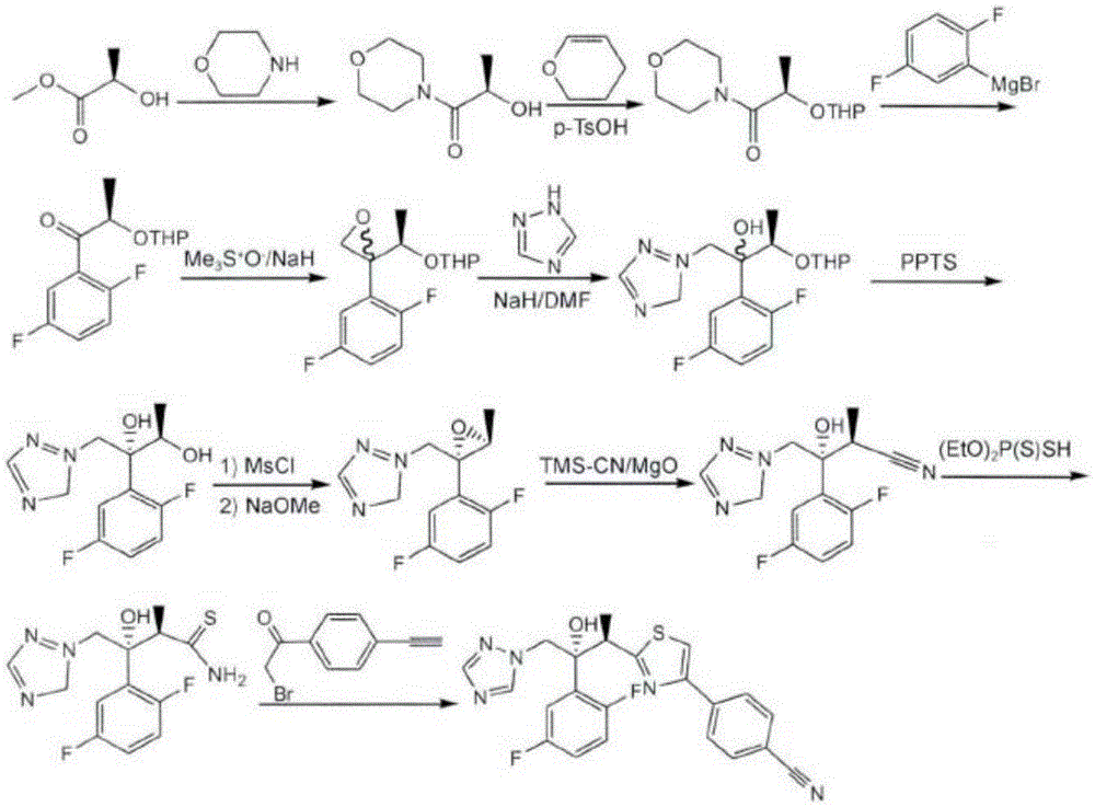 Enzymatic resolution method of isavuconazole intermediate