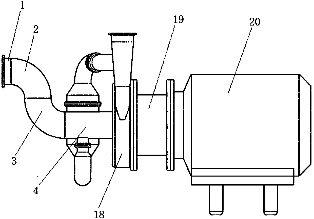 Novel sanitary self-priming pump