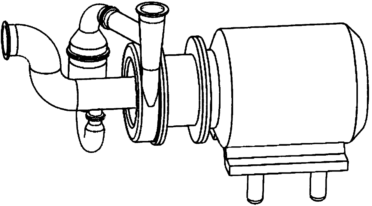 Novel sanitary self-priming pump