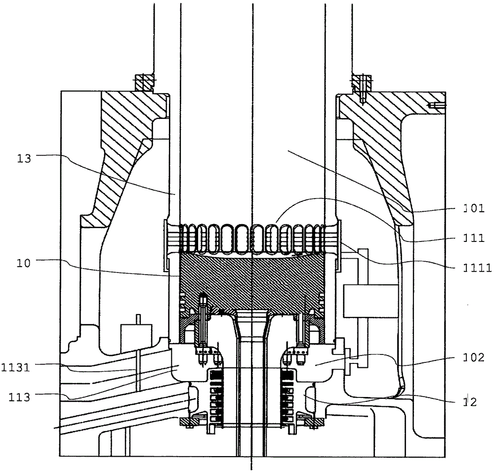 Internal combustion engine, method for operating the internal combustion engine, and cylinder, cylinder liner and closing plate for the internal combustion engine