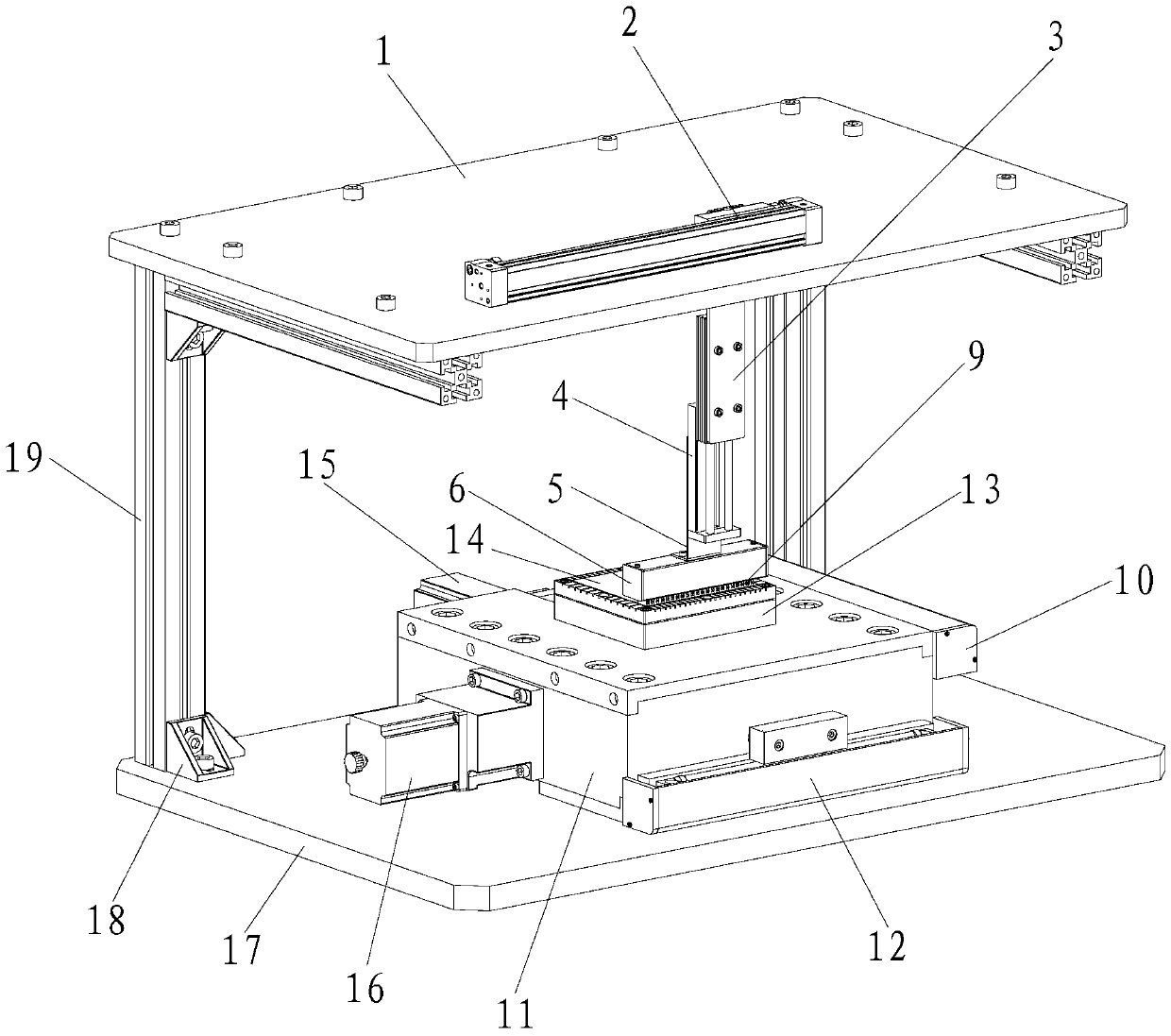 Automatic detecting device and method for large-array resistance strain gauge