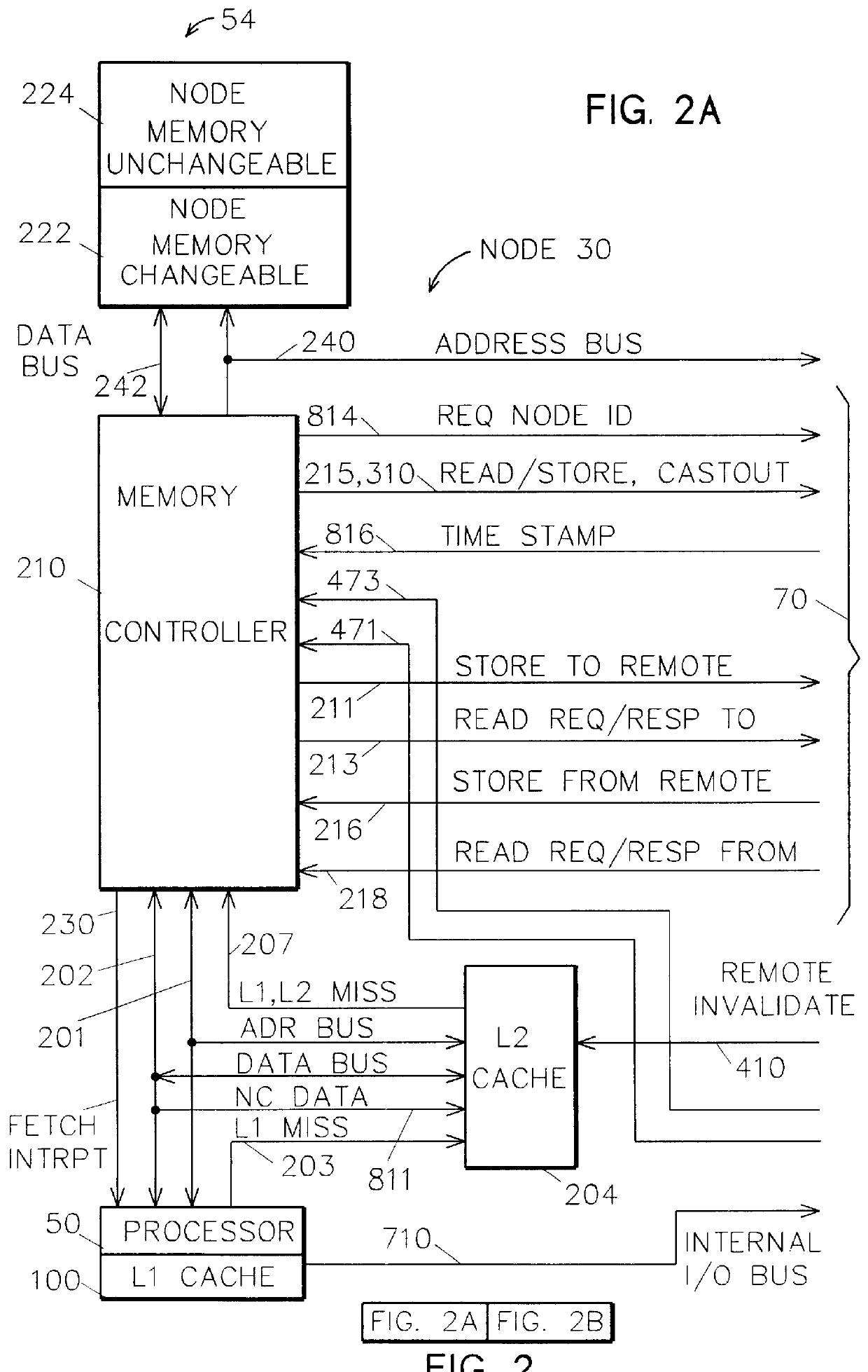 Bi-directional network adapter for interfacing local node of shared memory parallel processing system to multi-stage switching network for communications with remote node