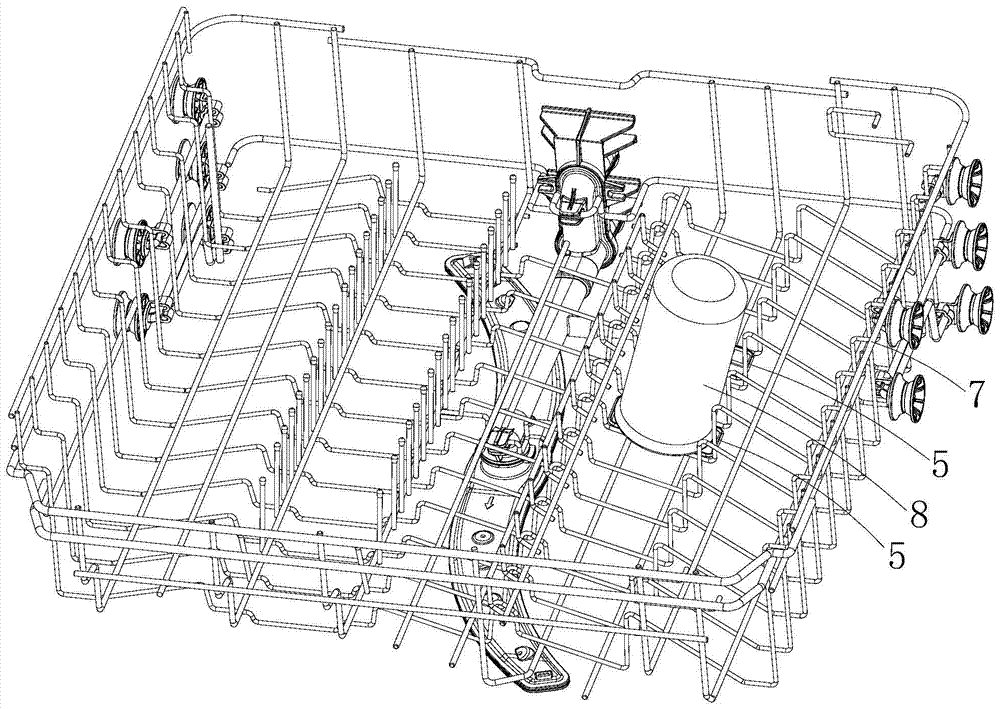 Dishwasher zone wash controllable jets