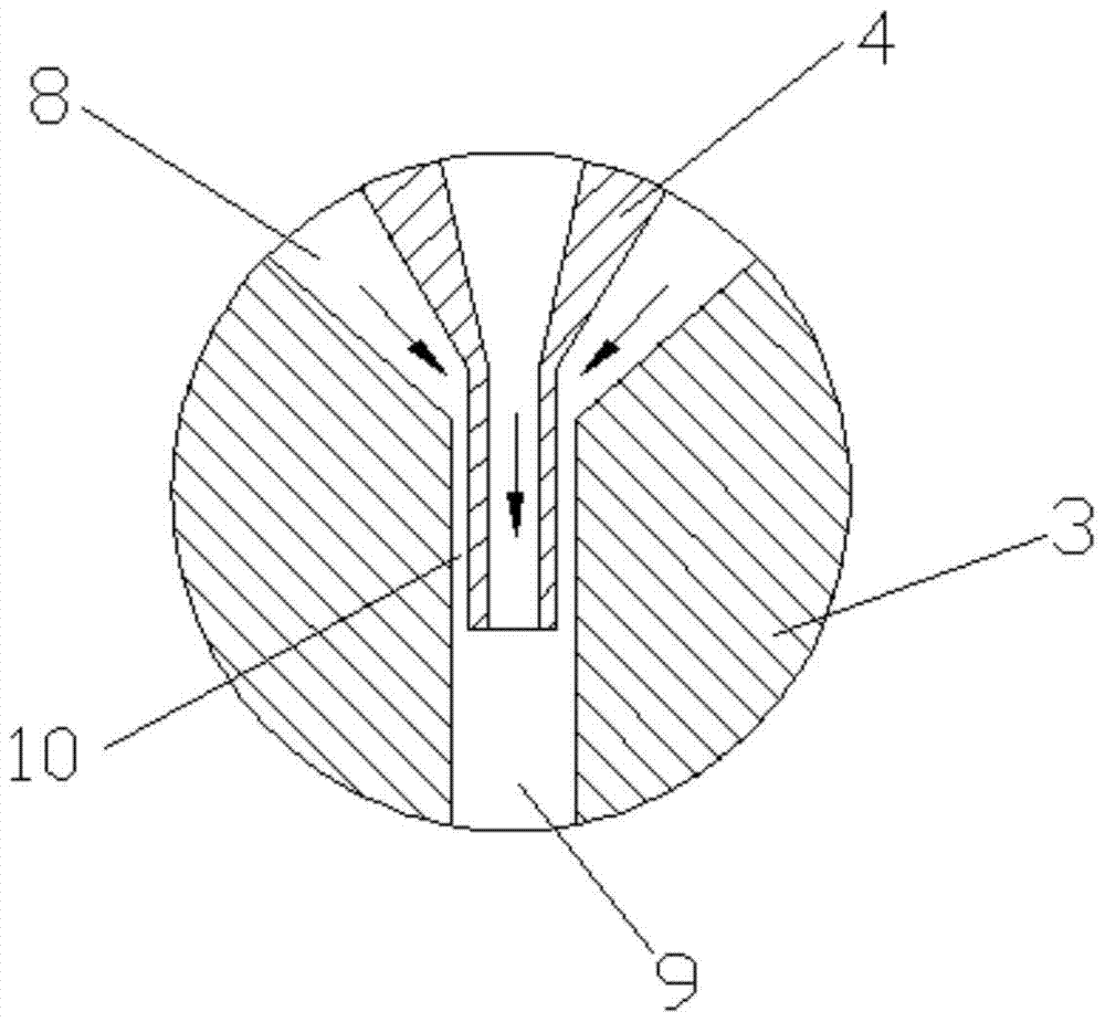 A nozzle for preparing nanoparticle by internal mixing supercritical fluid method