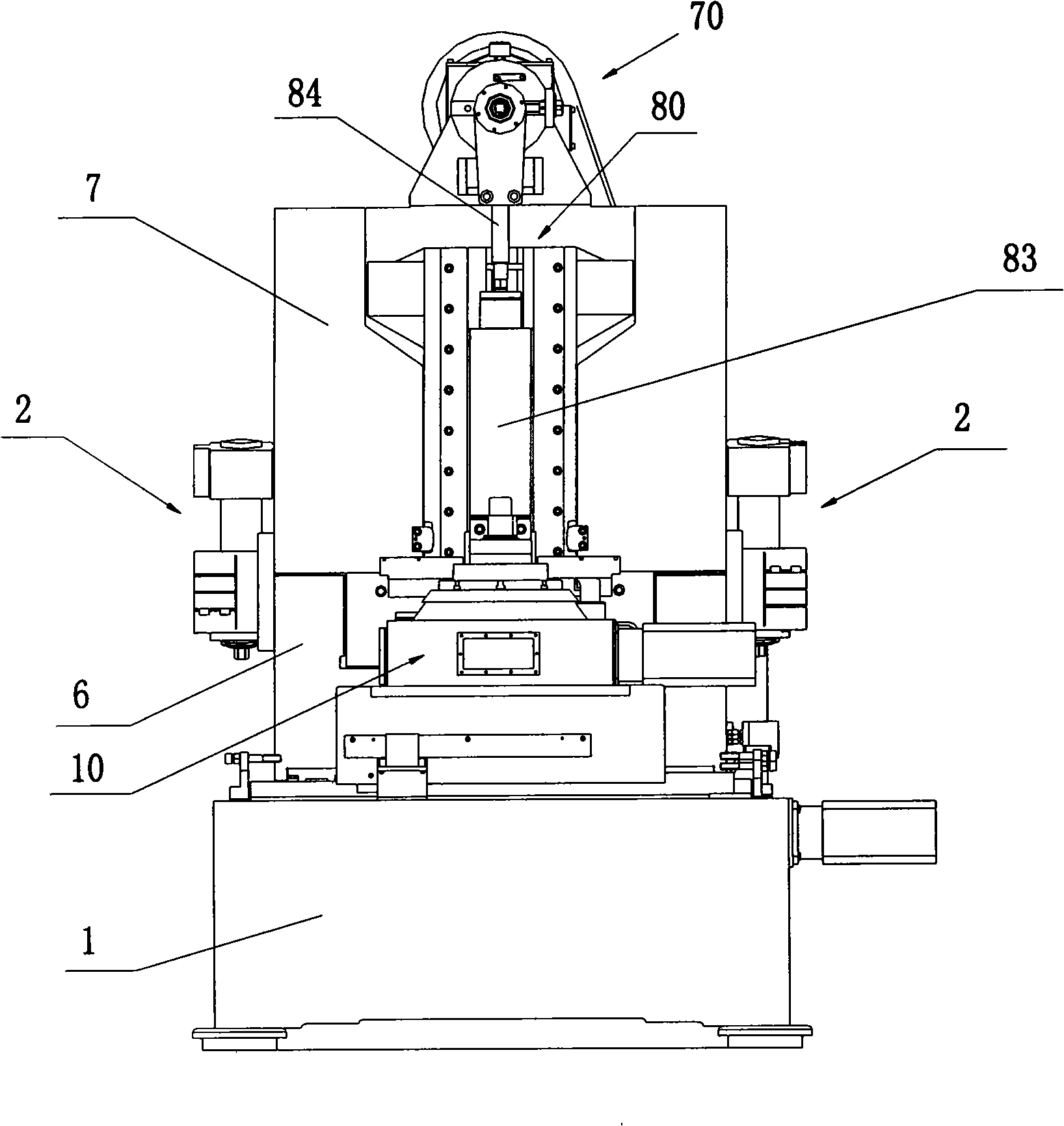 Upright post reversed type digital controlled multilated gear shaping machine