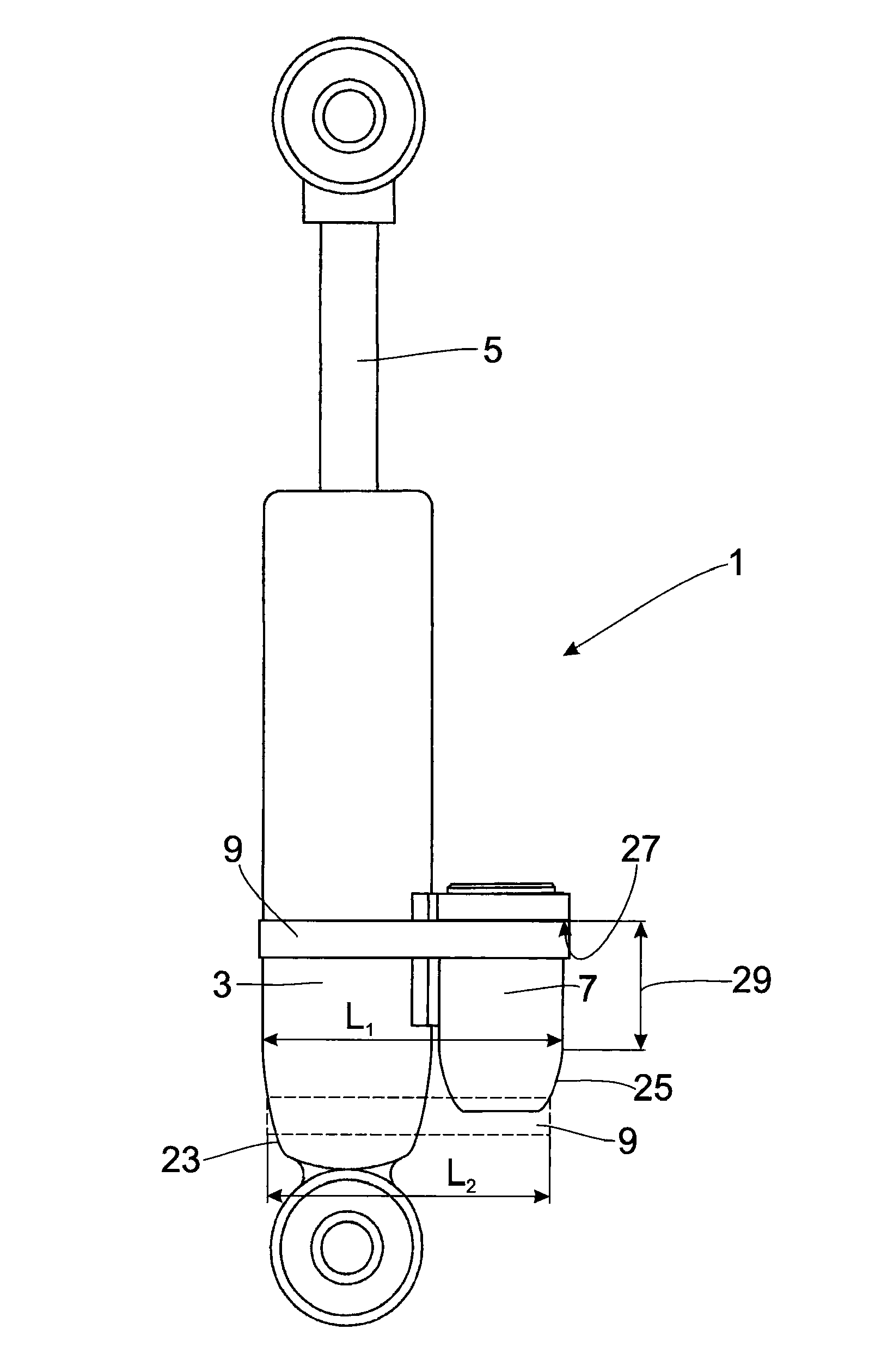 Damping device having a part mounted thereon