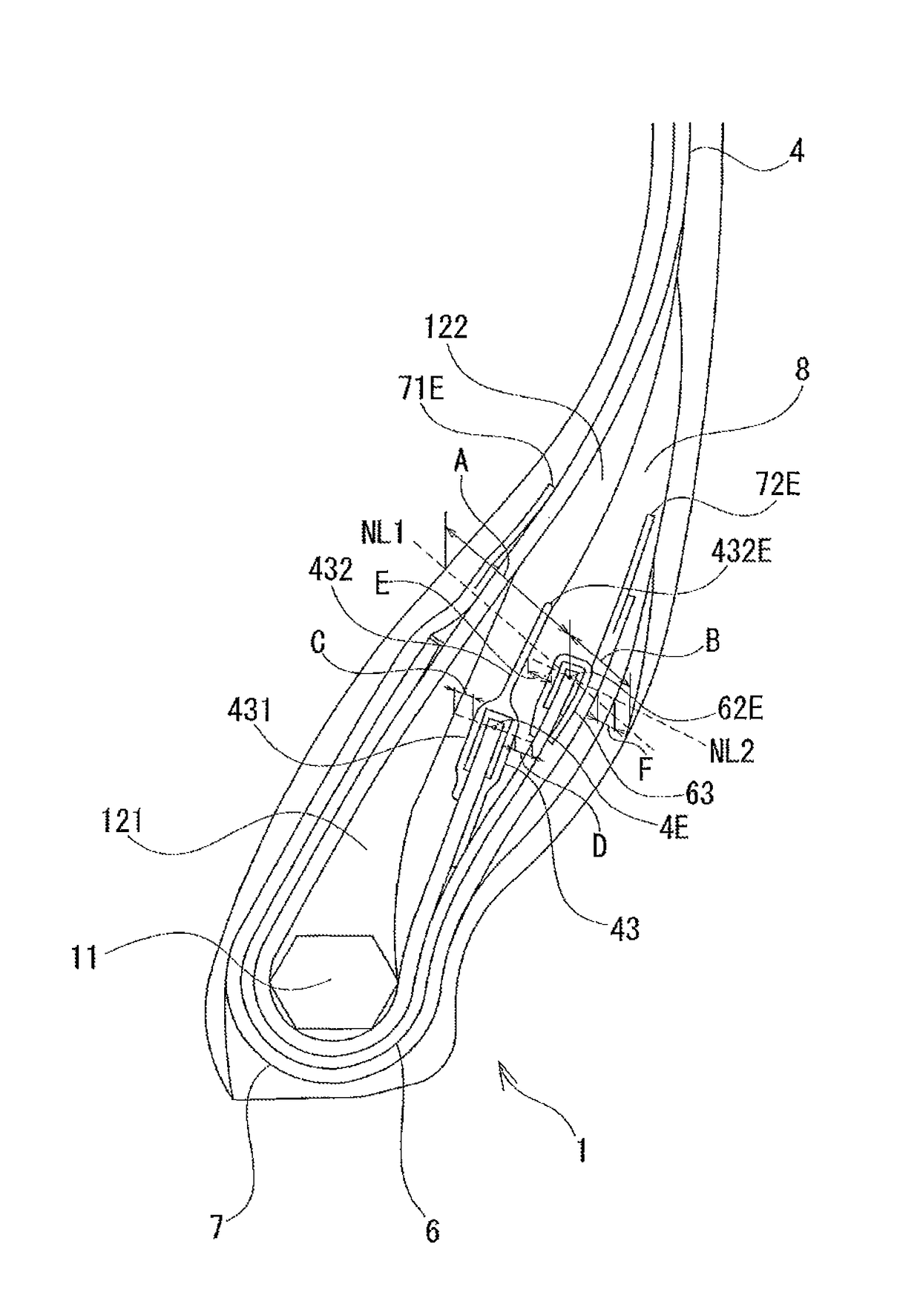 Pneumatic radial tire with specified bead portions