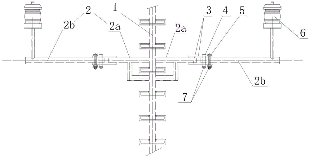 Folding structure for ship signal lamp pole