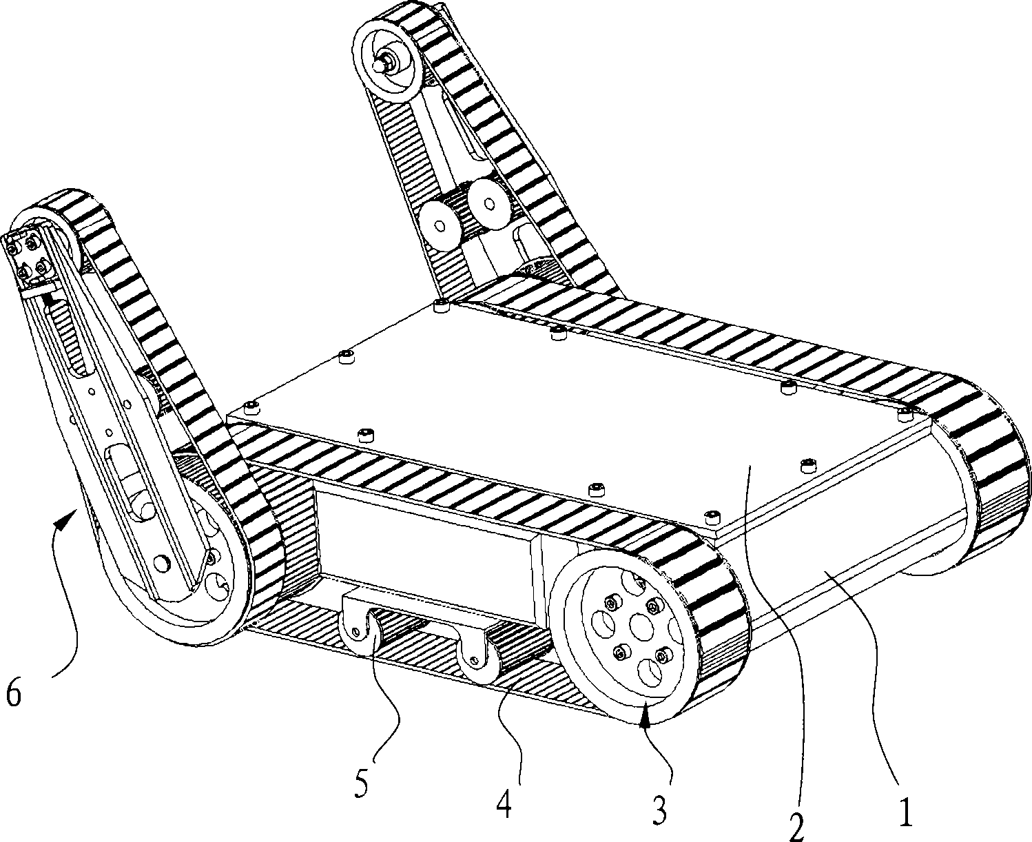 Flame-proof type robot platform for search operation in coal mine well