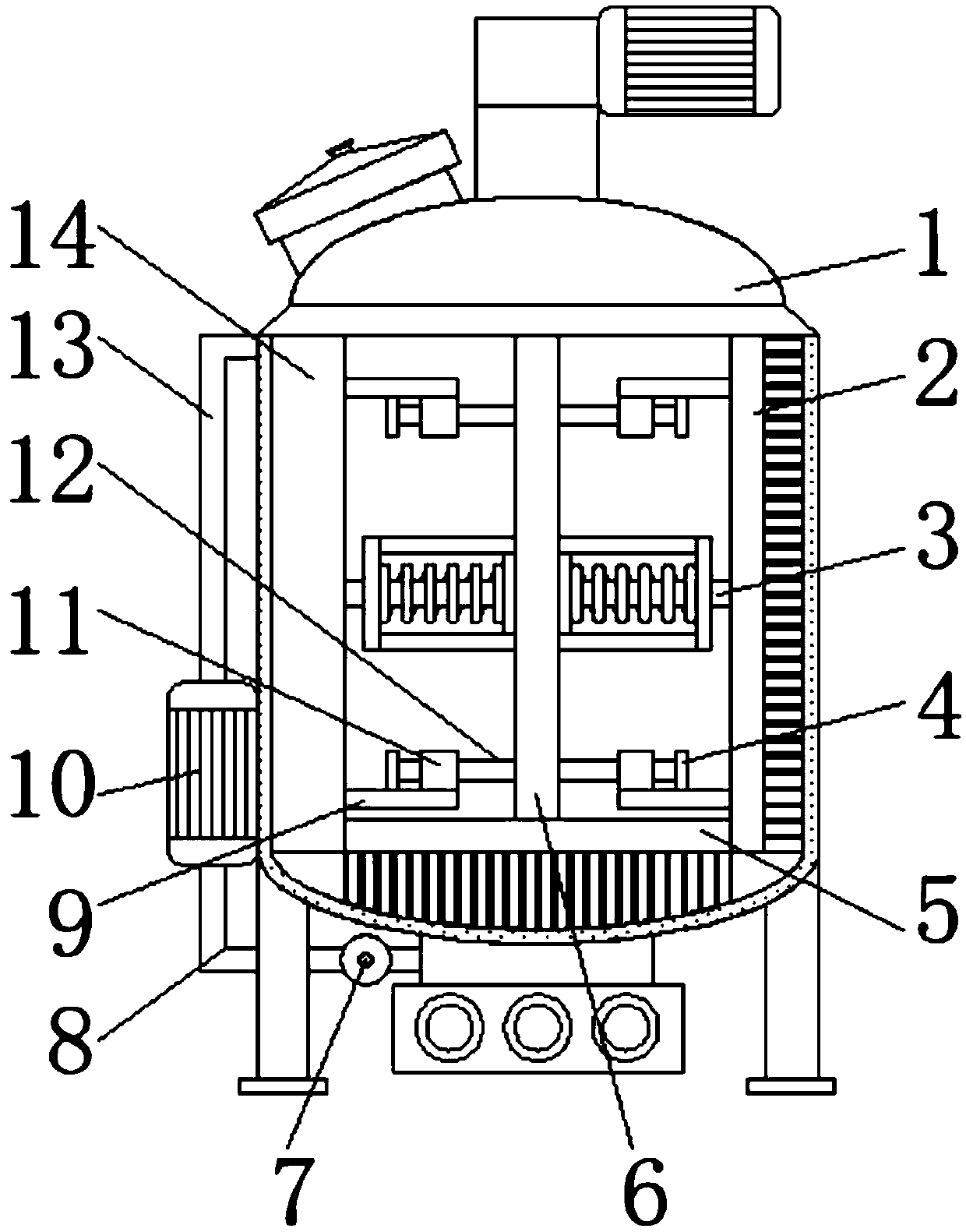 Fermentation device for producing multiple composite probiotics