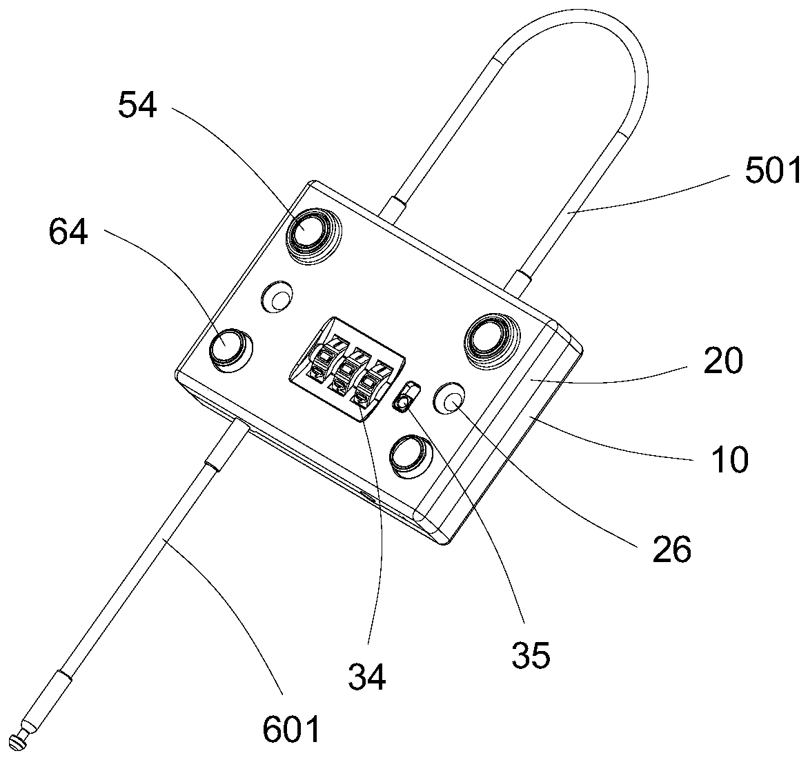 Logistics coded lock with double lock ropes