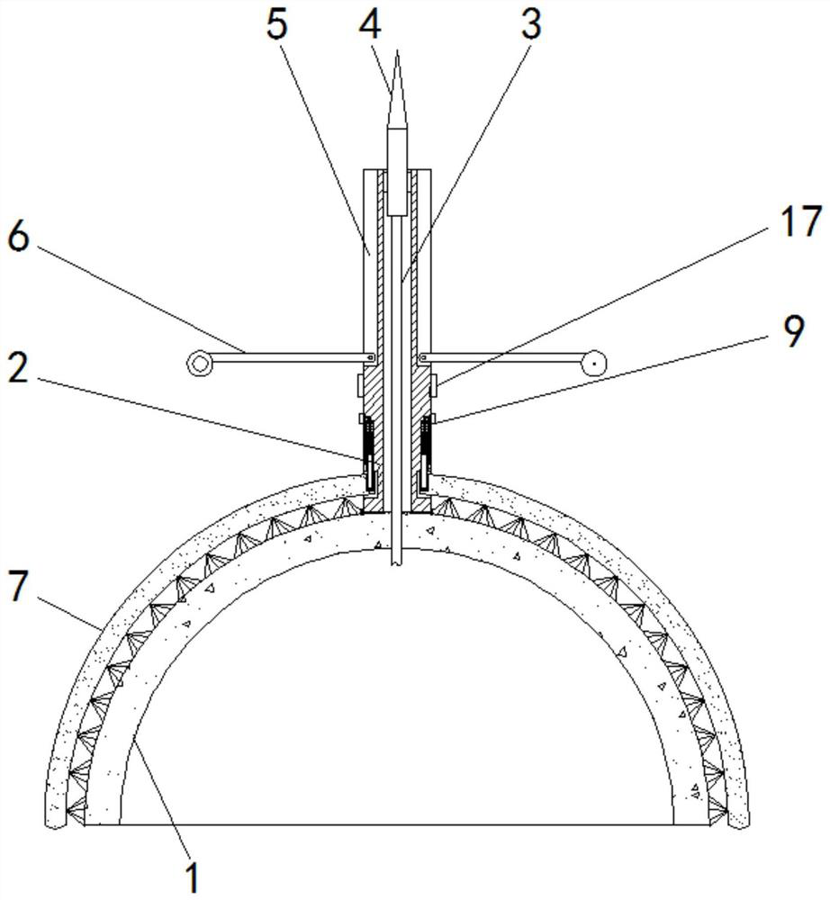 Energy-saving building roof sweeping device with lightning protection function and based on wind energy